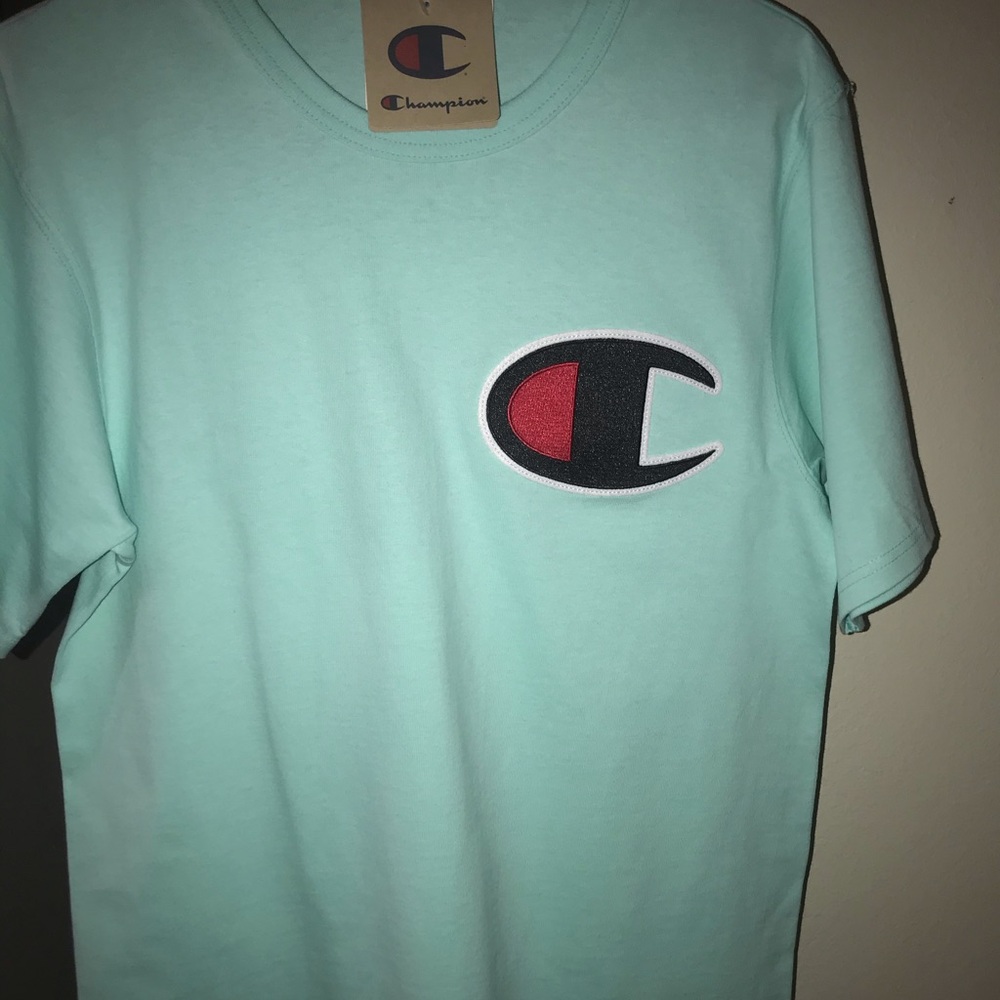 Champion shirt Big logo Mint
